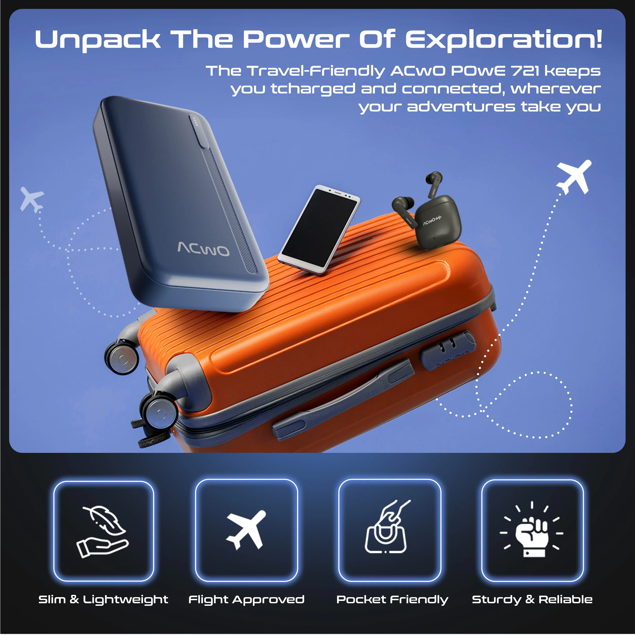 POwER 721 - 20000 mAh Fast Charging [ Portable Powerbank ] - Image 7
